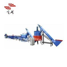 PET bottle crushing, cleaning and drying automatic production line